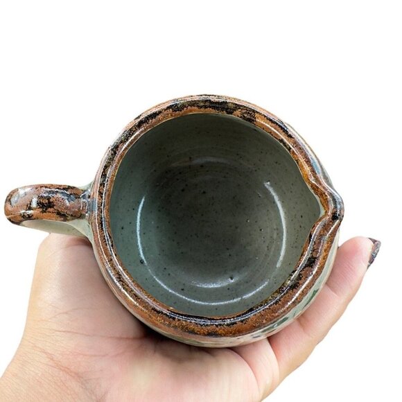 Hand Made Mexico Pottery Ceramic Small Pitcher Creamer Signed Cocotzin Vintage - Picture 12 of 13